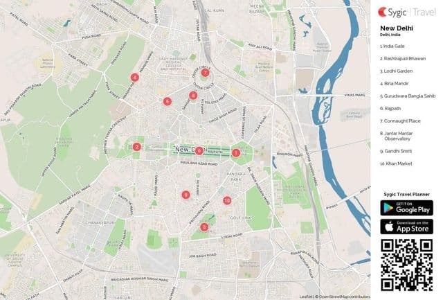 New Delhi sights map
