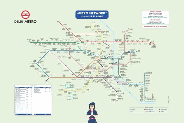 New Delhi subway station map